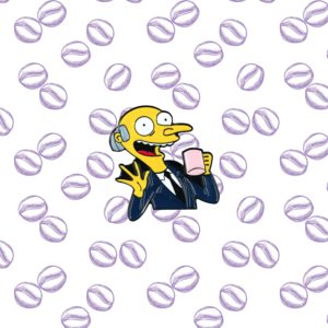 Simpsons Mr. Burns Coffee Time Pin