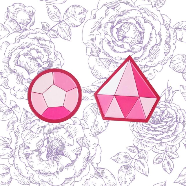 Steven Universe Rose Quartz Pin Set Pink Diamond