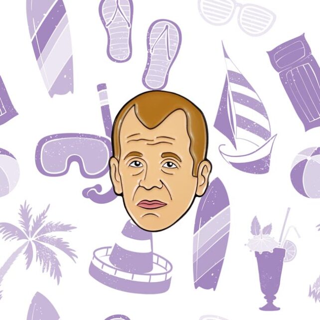 The Office Toby Flenderson Pin on backing card